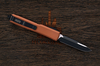 Автоматический складной нож Microtech Ultratech S/E, сталь CTS-204P, рукоять алюминий тан