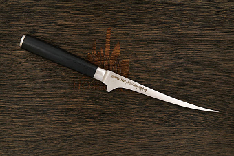 Нож кухонный Samura филейный 139мм, сталь AUS-8, рукоять G10