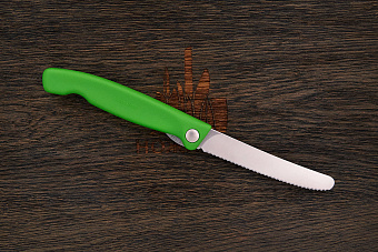 Складной кухонный нож Victorinox 105мм, сталь Dauphinox, рукоять PP зеленый