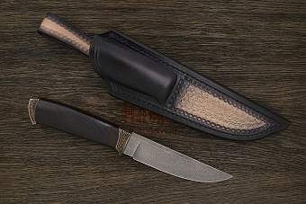 Авторский разделочный нож, сталь булат