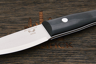 Нож туристический Beaver knife Bird&Trout XXXL, клинок 112мм, сталь PGK, рукоять микарта чёрная-Б
