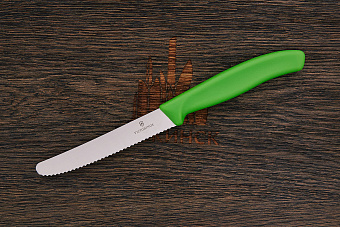 Нож кухонный Victorinox для масла 110мм, сталь Dauphinox, рукоять PP зеленый