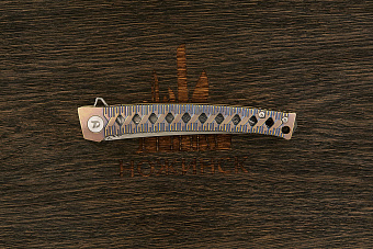 Складной нож Dr. Tech Katana Fold Pro, сталь дамаск/VG-10, рукоять титан