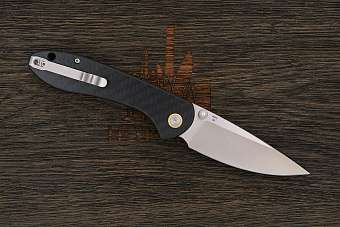 Нож складной CJRB Feldspar, клинок 89мм, сталь D2, рукоять карбон
