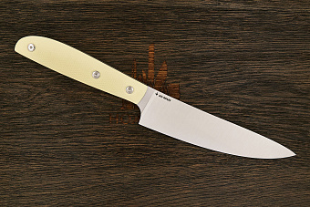 Нож кухонный MOYO Геликон шеф 165мм, сталь AR-RPM9, рукоять G10-extra слоновая кость