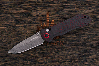 Складной нож Benchmade Stryker #1080, сталь дамаск, рукоять карбон