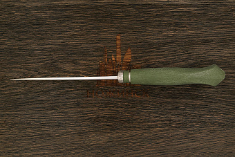 Нож туристический Алексея Артемьева Технофинка, сталь VG-10, рукоять микарта зеленая