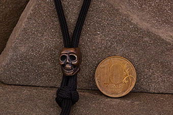 Бусина для темляка Череп-I (бронза) от мастерской Шефера