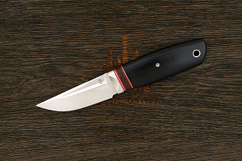 Нож туристический Геннадия Дедюхина Финочка, клинок 89мм, сталь N690, рукоять микарта черный