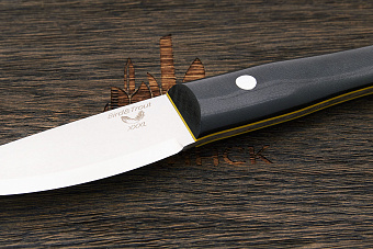 Нож туристический Beaver knife Bird&Trout XXXL, клинок 112мм, сталь PGK, рукоять микарта чёрная-Ж