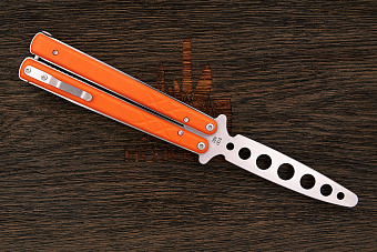 Тренировочный балисонг Böker Balisong trainer, сталь 420, рукоять G10 оранжевый