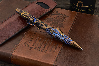 Авторская титановая ручка Дмитрия Стрельцова «Амелия. Спуки» с затвором Т1