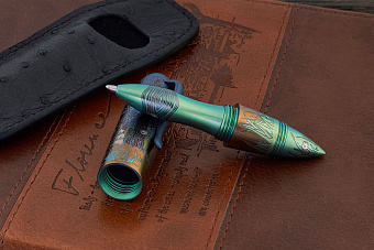 Эксклюзивная авторская ручка Дмитрия Стрельцова «Цеппелин. Bad Teddy на природе»