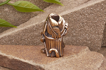 Бусина на темляк Кот в сапогах от мастерской Крымская бронза