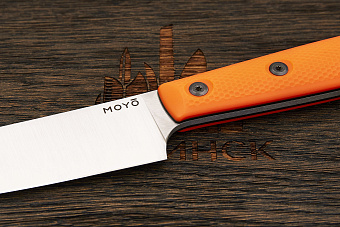Нож кухонный MOYO Геликон универсальный 155мм, сталь AR-RPM9, рукоять G10-extra оранжевый