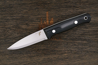 Нож для бушкрафта Beaver knife Thorn, клинок 112мм, сталь Х12МФ, рукоять микарта чёрная-Б