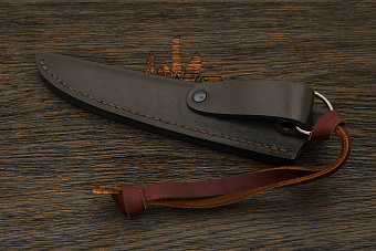 Нож туристический Мастерской Тать Горностай, клинок 105мм, сталь Cor-X, рукоять G10 оранжевый 3D