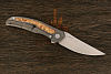 Складной нож Shirogorov knives Quantum Ursus, сталь Cromax PM, рукоять титан/к.береза - фото №2