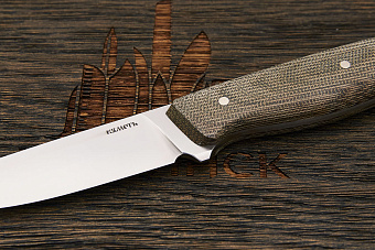 Разделочный нож Къметь, клинок 85мм, сталь Lomax, рукоять микарта