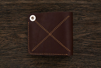 Кошелек с ножом коричневый