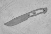 Заготовка для ножа, сталь CPR 3,6мм. Модель "Боуи-II" с клинком 130мм, ТО 63-64HRC - фото №1