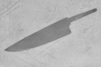 Заготовка для ножа, сталь M390 2,6мм. Модель "Аппарель ГШ195" с клинком 195мм, ТО 62-63HRC