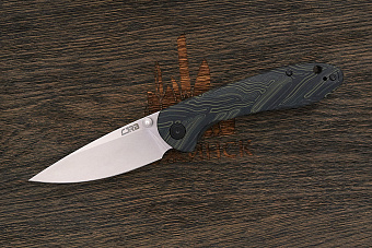 Нож складной CJRB Feldspar, клинок 89мм, сталь AR-RPM9, рукоять G10 чёрно-оливковый