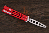 Тренировочный балисонг Böker Balisong trainer, сталь 420, рукоять G10 красный - фото №2