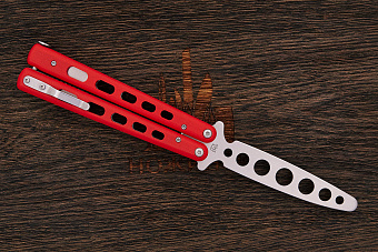 Тренировочный балисонг Böker Balisong trainer, сталь 420, рукоять G10 красный