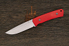 Разделочный нож Owl knife Barn-F, сталь CPR, рукоять G10 красный - фото №1