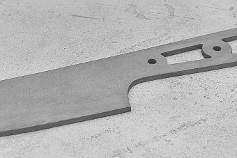 Заготовка для ножа, сталь Elmax 2,6мм. Модель "Геликон НП155" с клинком 155мм, ТО 61-62HRC