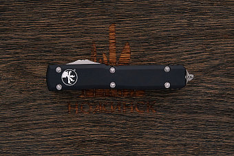 Автоматический складной нож Microtech Ultratech T/E, сталь M390, рукоять алюминий черный