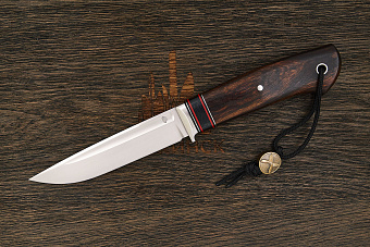 Нож туристический Геннадия Дедюхина Воркер, клинок 127мм, сталь CPM S90V, рукоять дерево Т1