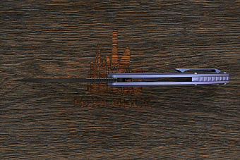 Нож складной QSP Woodpecker, клинок 94мм, сталь M390, рукоять титан синий