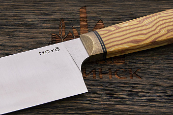Нож кухонный MOYO Геликон гранд шеф 230мм, сталь M390, рукоять crazyfiber/пин