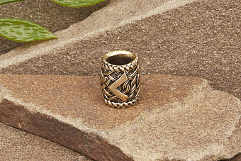 Бусина на темляк Руна Кеназ от мастерской Крымская бронза