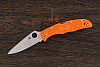 Складной нож Spyderco Endura 4, сталь VG-10, рукоять термопластик оранжевый - фото №1