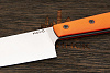 Нож кухонный MOYO Геликон сантоку 175мм, сталь AR-RPM9, рукоять G10-extra оранжевый - фото №3