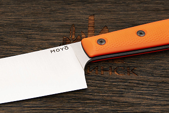 Нож кухонный MOYO Геликон сантоку 175мм, сталь AR-RPM9, рукоять G10-extra оранжевый