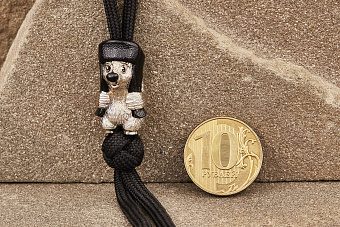 Бусина на темляк Медвежонок от мастерской Крымская бронза