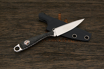 Нож EDC Владимира Толкачева, клинок 70мм, сталь M390, рукоять карбон черный