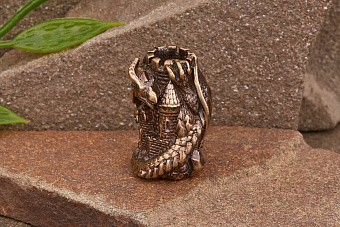 Бусина на темляк Дракон Смауг от мастерской Крымская бронза