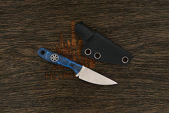 Нож EDC Владимира Толкачева, клинок 54мм, сталь CPM S35VN, рукоять карбон черно-синий