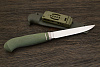 Нож туристический Алексея Артемьева Технофинка, сталь VG-10, рукоять микарта зеленая - фото №5