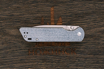 Нож складной QSP Parrot V2, клинок 80мм, сталь D2, рукоять микарта серая