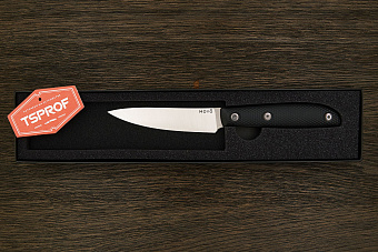 Нож кухонный MOYO Геликон универсальный 155мм, сталь AR-RPM9, рукоять G10-extra черный