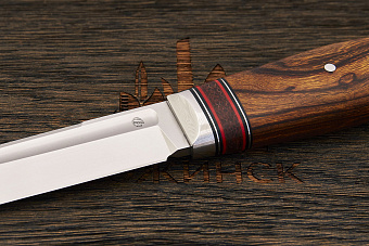 Нож туристический Геннадия Дедюхина Финка, клинок 135мм, сталь M398, рукоять ironwood