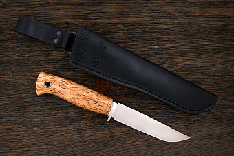 Нож туристический Южный крест Партнёр-L, клинок 120мм, сталь N690Co, рукоять карельская береза