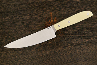 Нож кухонный MOYO Геликон шеф 180мм, сталь AR-RPM9, рукоять G10-extra слоновая кость