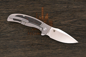 Нож складной QSP Legatus, клинок 89мм, сталь M390, рукоять карбон/титан